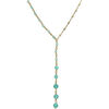 Collier Orusbijoux Collier Argent Dor&eacute; Cascade Cravate Pierre Amazonite Dor&eacute;