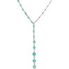 Collier Orusbijoux Collier Argent Rhodi&eacute; Cascade Cravate Pierre Amazonite Argent&eacute;