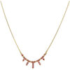 Collier Orusbijoux Collier Argent Dor&eacute; Pierre Fine Rhodonite Rose Dor&eacute;