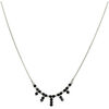 Collier Orusbijoux Collier Argent Rhodi&eacute; Pierre Rayon Spinelle Noire Argent&eacute;