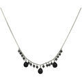 Collier Orusbijoux Collier Argent Rhodi&eacute; Pierre Pampille Spinelle Noire Argent&eacute; Grenoble