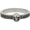 Bijoux Orusbijoux Alliance T&ecirc;te De Mort Argent Solitaire Pierre De Zirconium Argent&eacute;