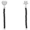 Boucles oreilles Orusbijoux Boucles D'oreilles Argent Rhodi&eacute; Pendantes C?ur Et &eacute;toile Argent&eacute; Grenoble