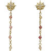 Boucles oreilles Orusbijoux Boucles D'oreilles Argent Dor&eacute;e &eacute;toile Zirconium Blanc Dor&eacute;