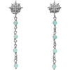 Boucles oreilles Orusbijoux Boucles D'oreilles Argent Rhodi&eacute; &eacute;toile Zirconium Blanc Argent&eacute;