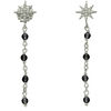 Boucles oreilles Orusbijoux Boucles D'oreilles Argent Rhodi&eacute; &eacute;toile Zirconium Blanc Argent&eacute;