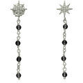 Boucles d'oreille sur Grenoble : Boucles oreilles Orusbijoux Boucles D'oreilles Argent Rhodi&eacute; &eacute;toile Zirconium Blanc Argent&eacute;