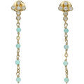 Boucles d'oreille sur Grenoble : Boucles oreilles Orusbijoux Boucles D'oreilles Argent Dor&eacute;e Croix Zirconium Blanc Dor&eacute;