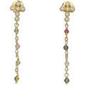 Boucles d'oreille sur Grenoble : Boucles oreilles Orusbijoux Boucles D'oreilles Argent Dor&eacute;e Croix Zirconium Blanc Dor&eacute;