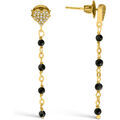 Boucles oreilles Orusbijoux Boucles D'oreilles Argent Dor&eacute;e Pendantes C?ur Pierre Dor&eacute; Grenoble