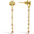 Boucles oreilles Orusbijoux Boucles D'oreilles Argent Dor&eacute; Pendantes Gouttes Pierres Dor&eacute; Grenoble