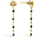 Boucles oreilles Orusbijoux Boucles D'oreilles Argent Dor&eacute; Pendantes Goutte Pierre Dor&eacute; Grenoble