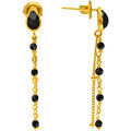 Boucles d'oreille sur Grenoble : Boucles oreilles Orusbijoux Boucles D'oreilles Argent Dor&eacute;e Pendantes Gouttes Et Pierre Dor&eacute;