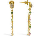 Boucles oreilles Orusbijoux Boucles D'oreilles Argent Dor&eacute; Pendantes Gouttes Smoky Dor&eacute; Grenoble