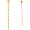 Bijoux Orusbijoux Boucles D'oreilles Pendantes Argent Dor&eacute;e Pierre De Lune Dor&eacute;
