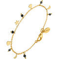 Bracelets Orusbijoux Bracelet Argent Dor&eacute; Pampilles De Forme Lune Coeur Et Dor&eacute; Grenoble
