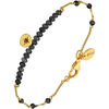 Bijoux Orusbijoux Bracelet Cha&icirc;ne Argent Dor&eacute; Avec Pierres Spinelle Noir Et Dor&eacute;