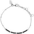 Bracelets Orusbijoux Bracelet Argent Rhodi&eacute; Pampilles Et Pierre Naturelle Argent&eacute;