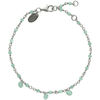 Bracelets Orusbijoux Bracelet En Argent Rhodi&eacute; Pierre Naturelle Amazonite Argent&eacute;