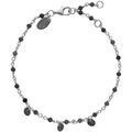 Bracelets sur Grenoble : Bracelets Orusbijoux Bracelet En Argent Rhodi&eacute; Pierres Naturelles Spinelle Noir Argent&eacute;