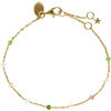 Bracelets Orusbijoux Bracelet En Argent Dor&eacute; Pierre Naturelle Tourmaline Et Dor&eacute;