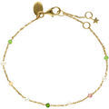 Bracelets Orusbijoux Bracelet En Argent Dor&eacute; Pierre Naturelle Tourmaline Et Dor&eacute; Grenoble