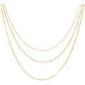 Collier Orusbijoux Collier Argent Dor&eacute; Triple Collier Petite Perles Pierre Dor&eacute; Grenoble