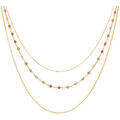 Collier Orusbijoux Collier Argent Dor&eacute; Triple Collier Petite Perles Pierre Dor&eacute; Grenoble
