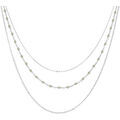 Colliers sur Grenoble : Collier Orusbijoux Collier Argent Rhodi&eacute; Triple Collier Petite Perles Pierre Argent&eacute;