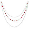 Collier Orusbijoux Collier Argent Rhodier Triple Collier Petite Perles Pierre Argent&eacute;