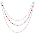Collier Orusbijoux Collier Argent Rhodier Triple Collier Petite Perles Pierre Argent&eacute;