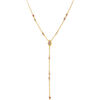 Collier Orusbijoux Collier En Argent Cravate Dor&eacute; Pierre Naturelle Quartz Rose Dor&eacute;