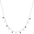 Collier Orusbijoux Collier Argent Pampilles De Forme Lune Coeur Et Pierre Argent&eacute;
