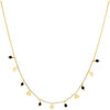 Collier Orusbijoux Collier Argent Dor&eacute; Pampilles De Forme Lune Coeur Et Pierre Dor&eacute;