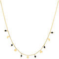 Colliers sur Grenoble : Collier Orusbijoux Collier Argent Dor&eacute; Pampilles De Forme Lune Coeur Et Pierre Dor&eacute;