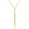 Bijoux Orusbijoux Collier Argent Dor&eacute;e Chaines Pendantes Et Pierre De Lune Dor&eacute;