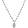 Collier Orusbijoux Collier Chaine En Argent Avec Pierres Naturelles Onyx Noir Argent&eacute;