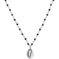 Colliers sur Grenoble : Collier Orusbijoux Collier Chaine En Argent Avec Pierres Naturelles Onyx Noir Argent&eacute;