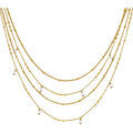 Collier Orusbijoux Collier Argent Dor&eacute;e Multiples Chaine Et Pierres Naturelles Dor&eacute; Grenoble