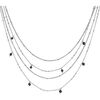 Collier Orusbijoux Collier Argent Multiples Chaine Et Pierres Naturelles Argent&eacute;