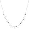 Collier Orusbijoux Collier Argent Rhodi&eacute; Croix Et Pierres Naturelles Spinelle Argent&eacute;