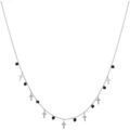 Colliers sur Grenoble : Collier Orusbijoux Collier Argent Rhodi&eacute; Croix Et Pierres Naturelles Spinelle Argent&eacute;