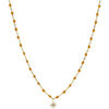 Collier Orusbijoux Collier Argent Dor&eacute; &eacute;toile En Zirconium Blanc Et Perles Dor&eacute;