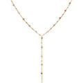 Colliers sur Grenoble : Collier Orusbijoux Collier Cravate Argent Dor&eacute; Perles Naturelles Quartz Rose Dor&eacute;