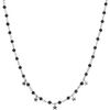 Bijoux Orusbijoux Collier Argent Rhodi&eacute; Pampilles &eacute;toiles Et Pierres Spinelle Argent&eacute;