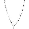 Collier Orusbijoux Collier Argent Rhodi&eacute; Goutte Diamant&eacute; Pierres Naturelles Argent&eacute; Grenoble