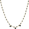 Collier Orusbijoux Collier En Argent Dor&eacute; Pierres Naturelles Spinelle Noir Dor&eacute;