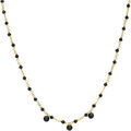 Collier Orusbijoux Collier En Argent Dor&eacute; Pierres Naturelles Spinelle Noir Dor&eacute;