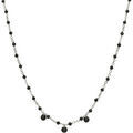 Collier Orusbijoux Collier En Argent Rhodi&eacute; Pierres Naturelles Spinelle Noir Argent&eacute;