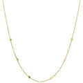 Collier Orusbijoux Collier En Argent Dor&eacute; Pierre Naturelle Tourmaline Et Perle Dor&eacute;